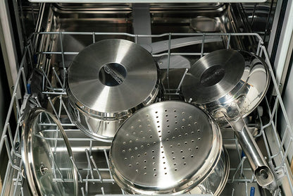 Basics 9-Piece Stainless Steel Induction Cookware Set – Pot with Lids, Saucepan and Casserole