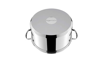 Basics 9-Piece Stainless Steel Induction Cookware Set – Pot with Lids, Saucepan and Casserole